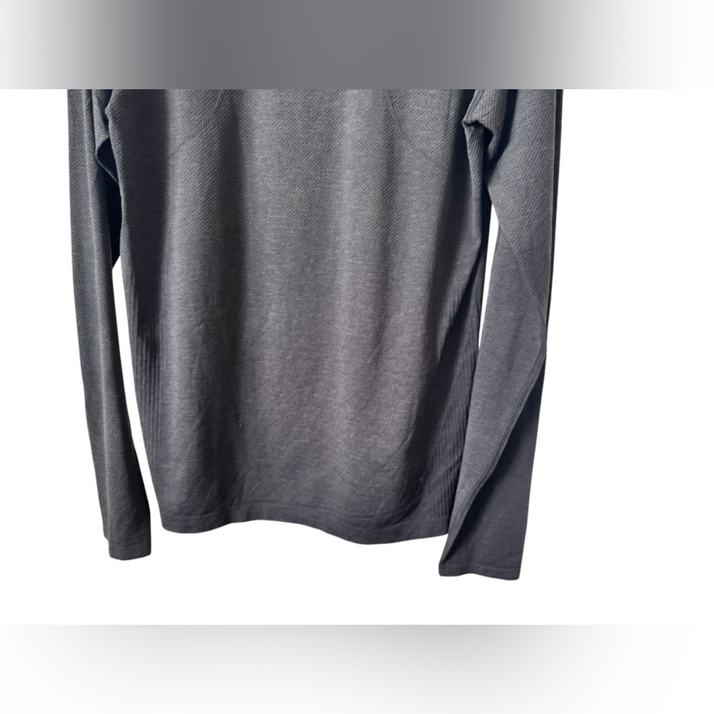 Lululemon Metal Vent Tech Long Sleeve Shirt Dark Charcoal Gray MEDIUM - Picture 7 of 9